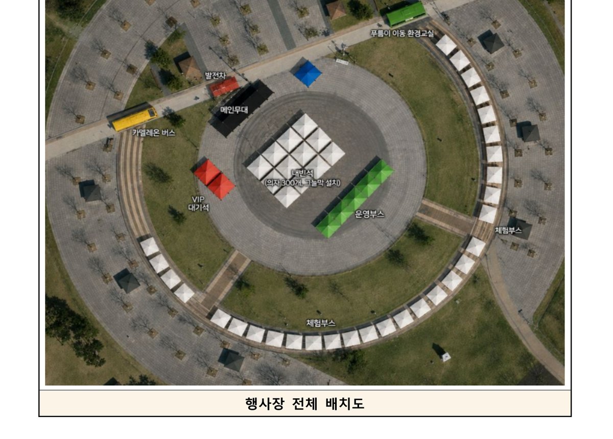 2026년 환경분야 통합 기념행사장 전체 배치도